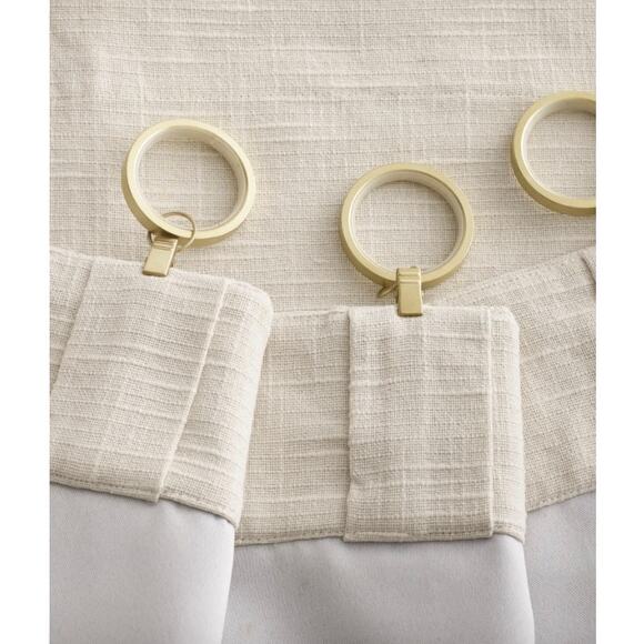 Quince Cotton Slub Room Darkening Curtain Panel 48X108 Natural Set NWOT #C1 - Picture 3 of 4